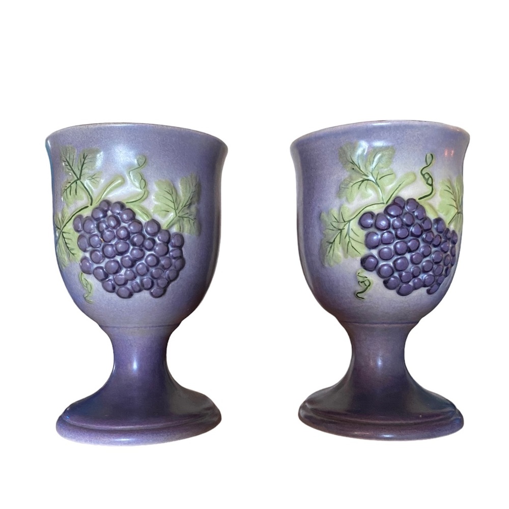 Vintage Ceramic Purple Goblets